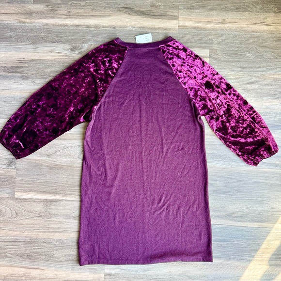 NWT GAP Velvet Sleeve Knit Dress Women’s Small – Vamp Red Long Sleeve Shift - Picture 10 of 14